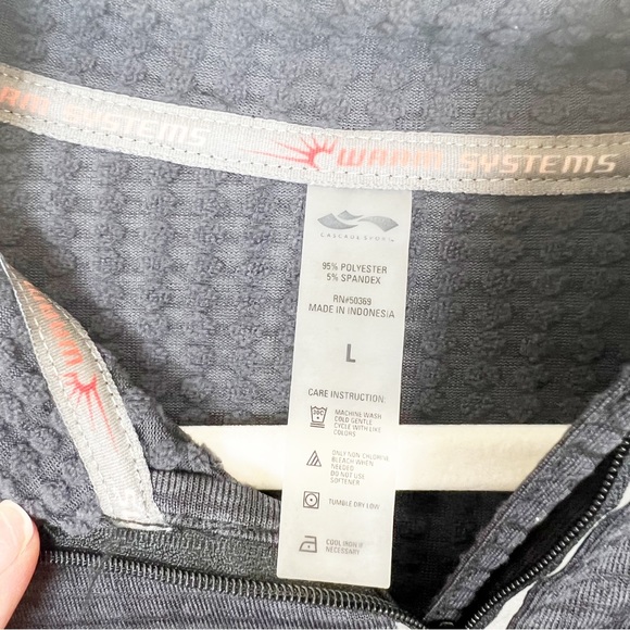 Cascade Sport Pebble Fleece Half Zip Size Large - Picture 9 of 9